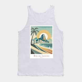 Vintage Rio de Janeiro Brazil Travel Poster Tank Top